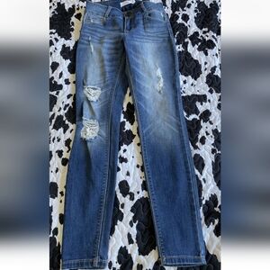 Cello Size 1 Blue Distressed Skinny Jeans
